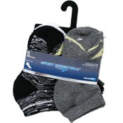 Wholesale - 10pk KIDS BLK SPORT ESSENTIALS RANDOM KNIT HC QTR SOCKS SIZE 4-6, UPC: 193159198985